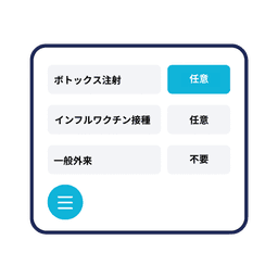 メニューごとに柔軟設定